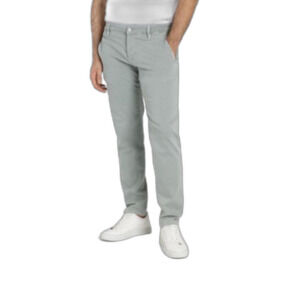 Mac Jeans Men's Lenny Gray Blue Slim-Fit Flat Front Chino Style Jeans Size 33/34